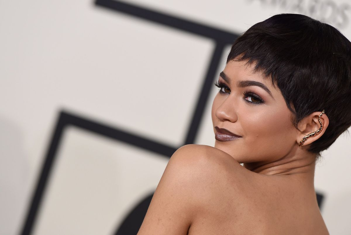 Bilden kan innehålla ansikte mänsklig person Zendaya och skuldra