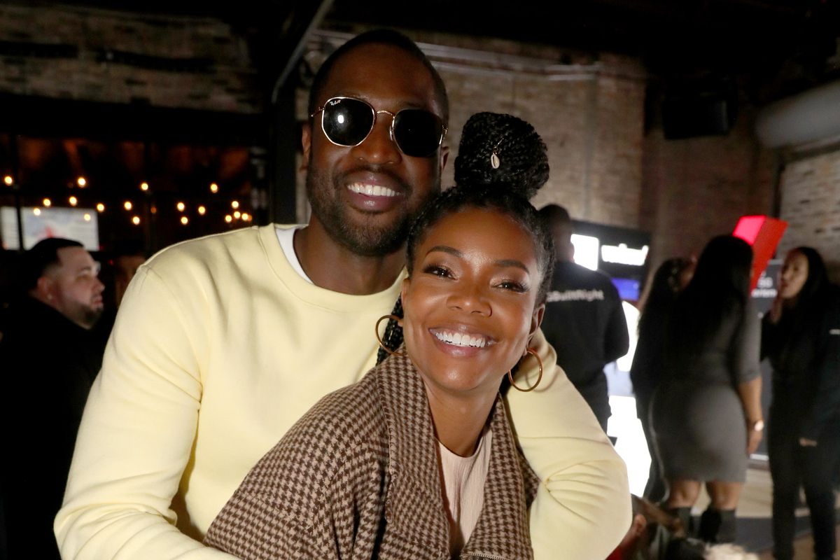 Dwyane Wade in Gabrielle Union se udeležita Stance Spades na NBA AllStar 2020 v mestni hiši 15. februarja 2020 v Chicagu...