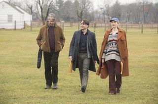 SUCESIÓN 2018 película de HBO con de izquierda Alan Ruck Kieran Culkin Sarah Snook