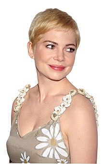 Bilden kan innehålla Michelle Williams Hair Human Person Face and Haircut