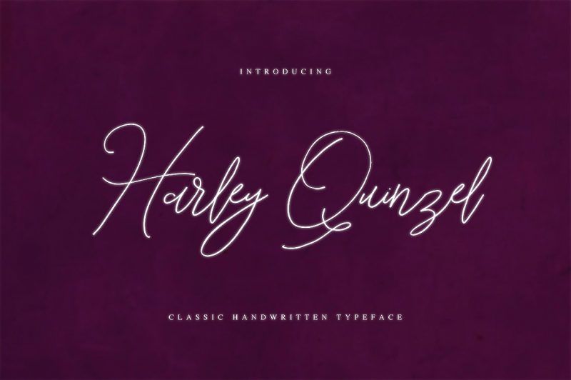 La fuente Harley Quinzel es una fuente hecha a mano creada con un marcador grueso.
