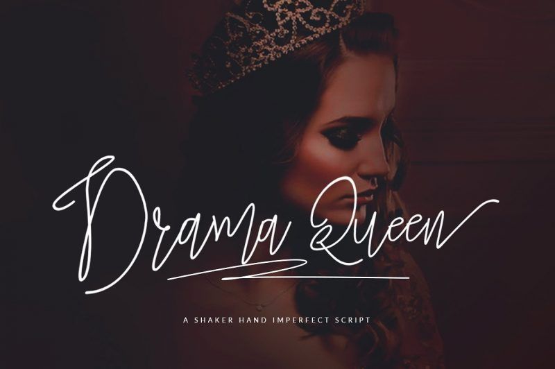 Drama Queen Script Un conjunto de fuentes de estilo de firma limpio y elegante, perfecto para crear texto auténtico escrito a mano de forma rápida y sencilla.