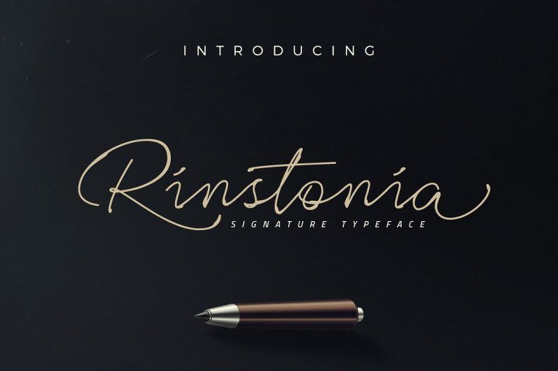 Rinstonia es una tipografía de estilo característico.