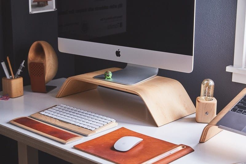 espacio de trabajo limpio de imac