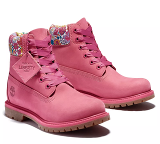 Rožiniai Timberland vandeniui atsparūs batai su Liberty audiniu