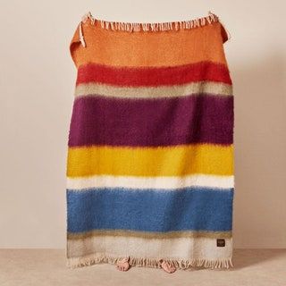 カラフルなスローブランケット