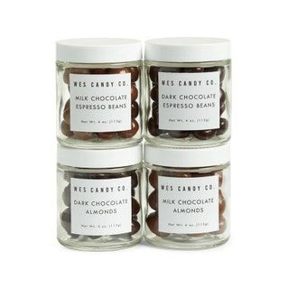 Wes Candy Co.Almendras cubiertas de chocolate y granos de espresso