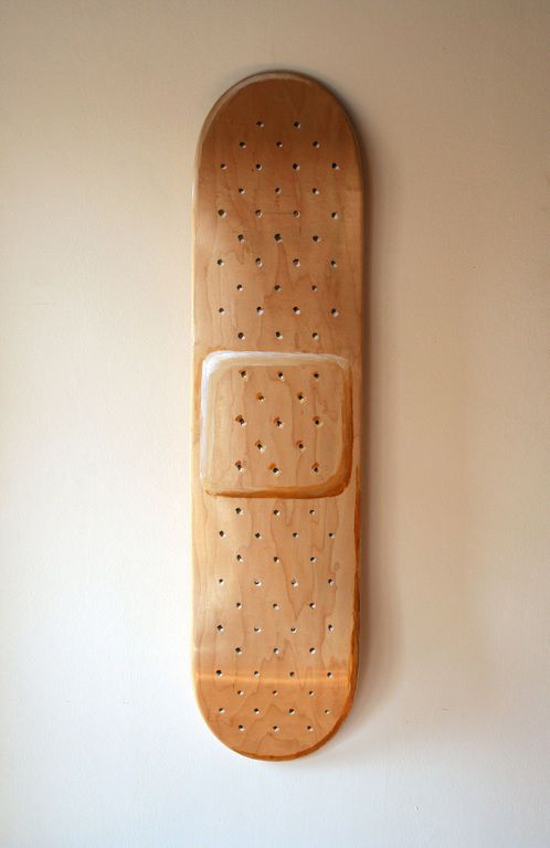 Handmålad plåster-skateboard