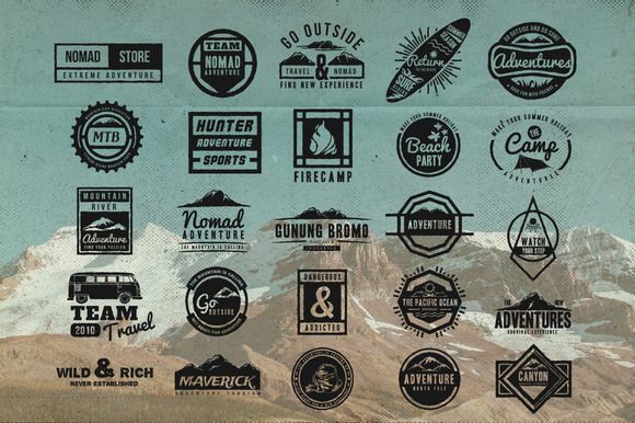 50 Logotipo de Aventura Retro