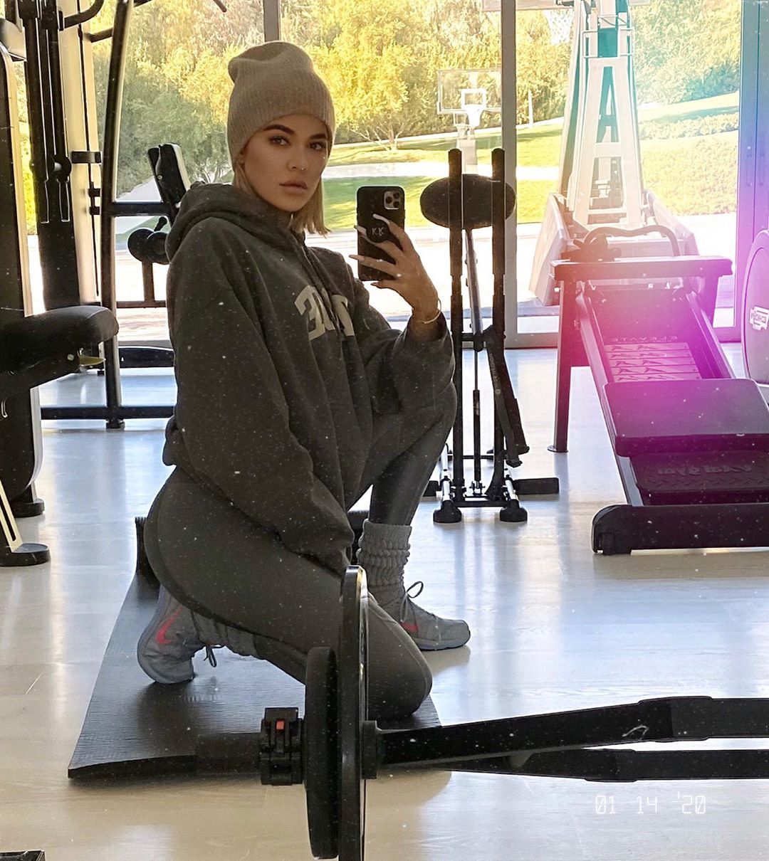 Khloe Kardashian på gymmet