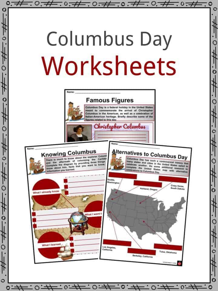 Columbus Day fakta och arbetsblad