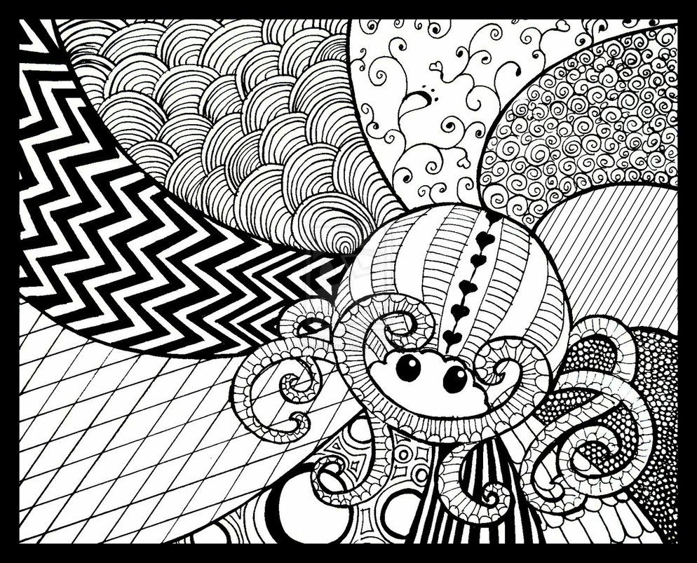 Zentangle Squid av Kayleigh