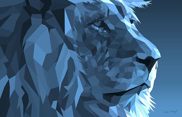 Low Poly Lion avtorice Lisa Dutra
