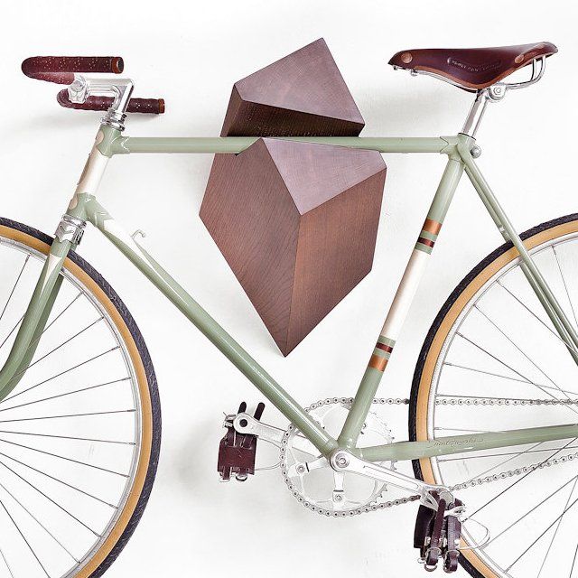 Percha para bicicleta de madera de roble de Woodstick