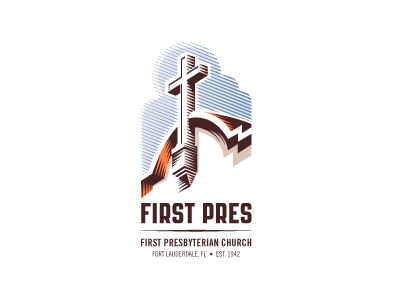 Логотип церкви First Pres от Джона Стэппа