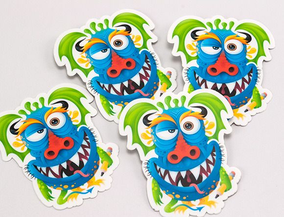 Pegatinas de monstruos creativos