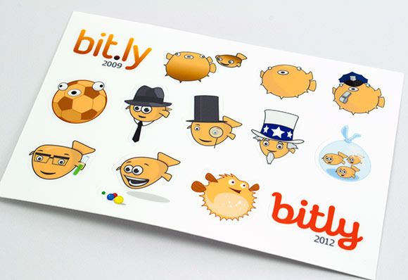 Hojas de pegatinas Bitly