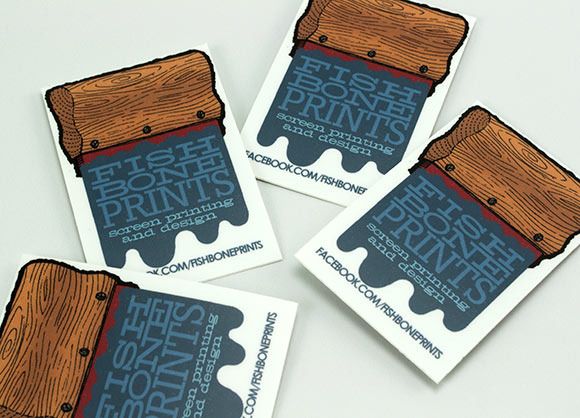 Pegatinas con estampado de huesos de pescado