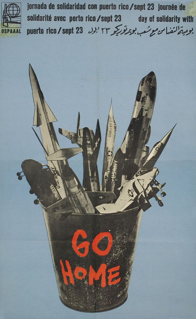 Mene kotiin - Solidaarisuuden päivä Puerto Ricon kanssa, Heriberto Echeverrían OSPAAAL-juliste, 1970