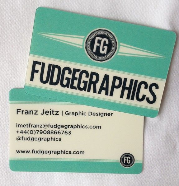 tarjeta de visita de plástico fudgegraphics