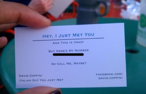 Tarjeta de visita Call Me Maybe