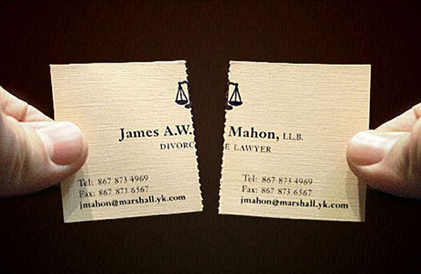 Tarjeta de visita de abogado de divorcio