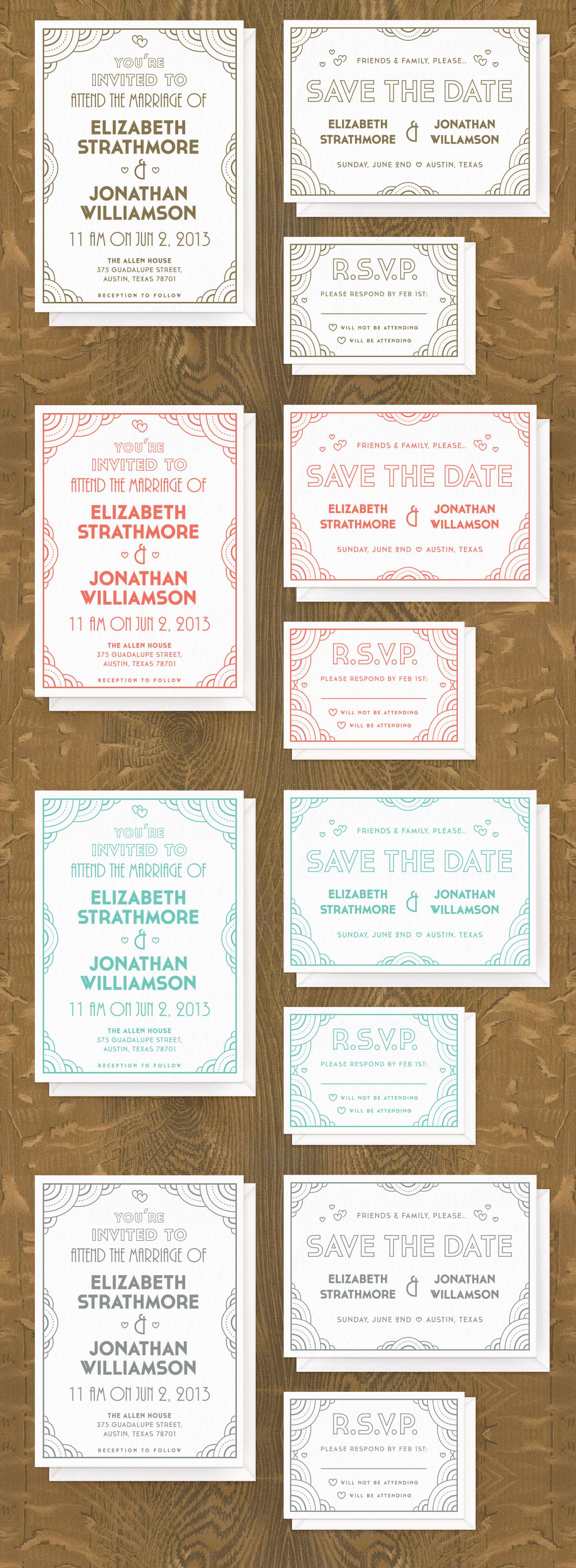 FutureDeco Wedding Invite Suite