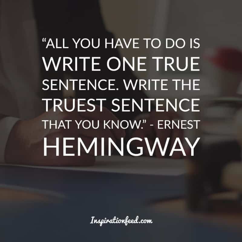 Ernest Hemingway zitiert