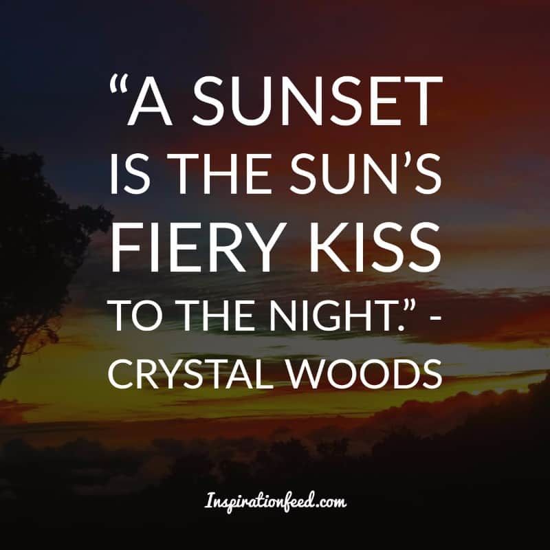 Frases de puesta de sol encantadora