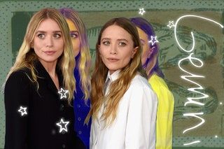 Esta imagen puede contener ropa de persona humana y Ashley Olsen