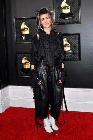 Slika lahko vsebuje Imogen Heap Costume Clothing Apparel Fashion Premiere Human and Person