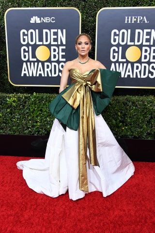 Jennifer Lopez nimmt an den 77. jährlichen Golden Globe Awards teil