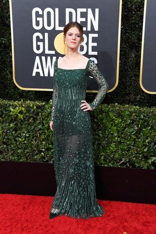 Rose Leslie nimmt an den 77. jährlichen Golden Globe Awards teil