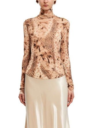 Jersey de cuello alto con estampado animal Callipygian en la ceremonia de apertura