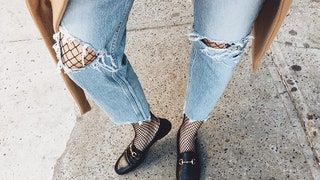 Netzstrümpfe sind das billige Accessoire, das