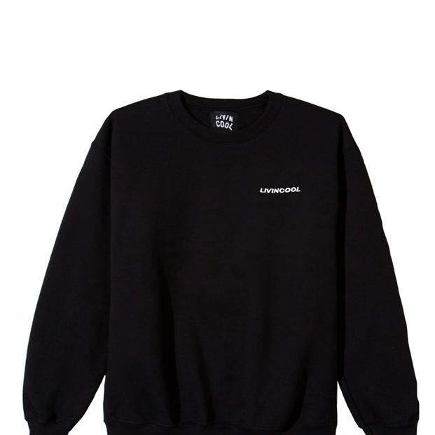 sudadera con capucha estampada negra