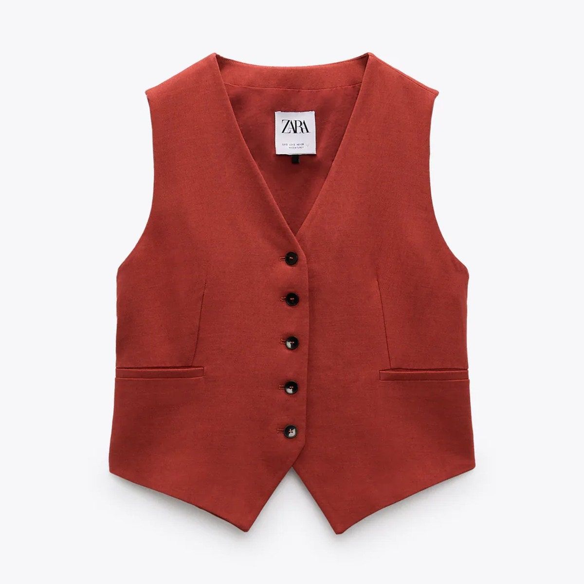 Chaleco Zara de mezcla de lino