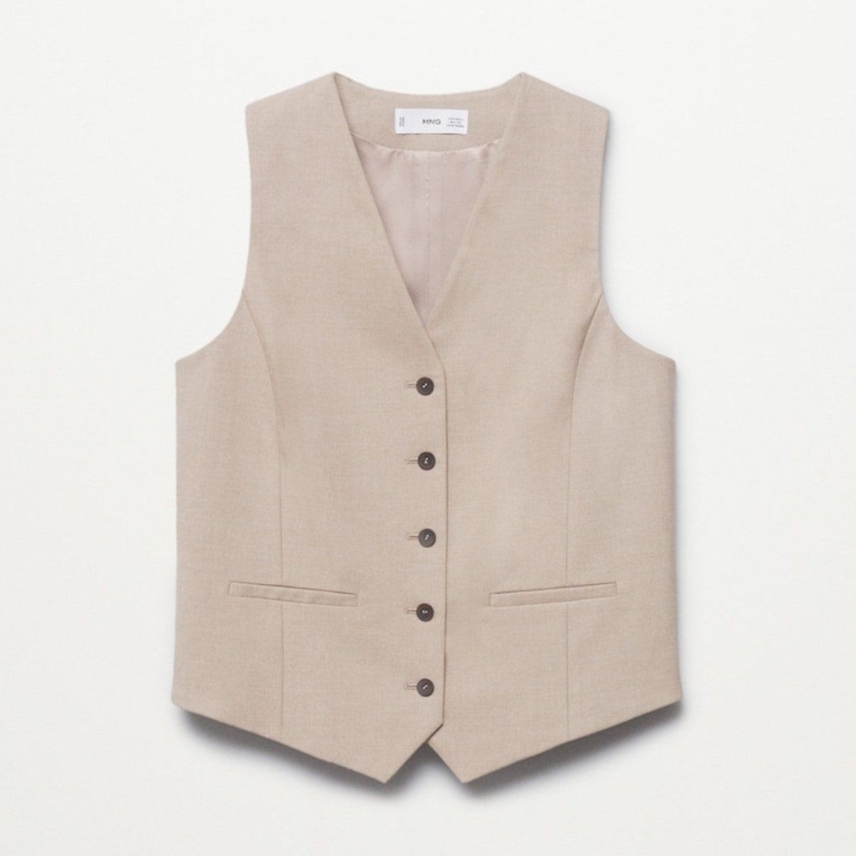 Chaleco de traje con botones de mango