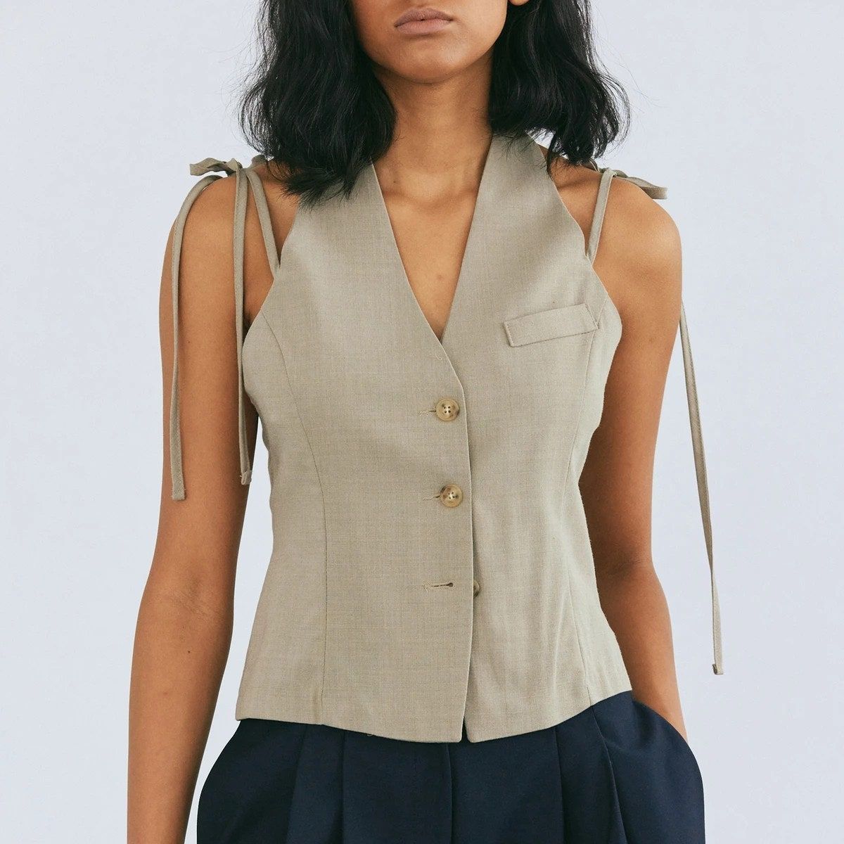 Fuente desconocida Chaleco de traje halter