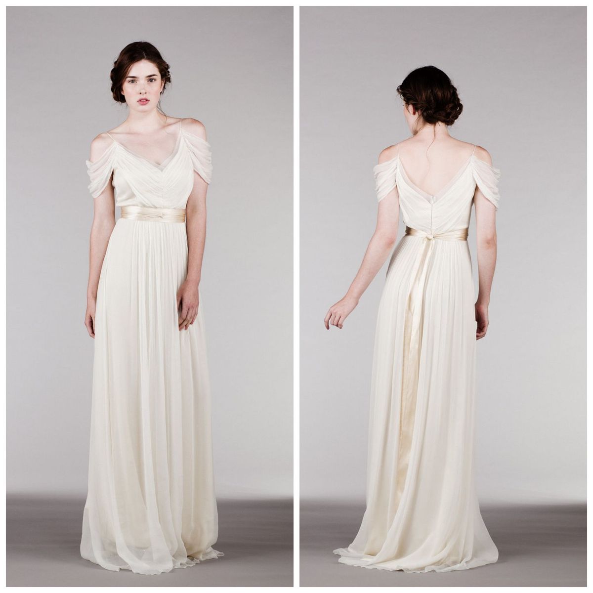La imagen puede contener Ropa Vestir Vestido Persona humana Moda Vestido de noche Bata Vestido de novia y boda