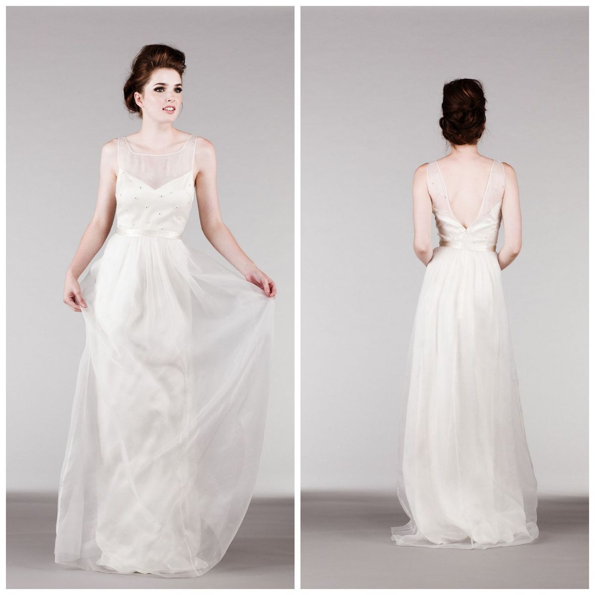 La imagen puede contener Ropa Ropa Vestido Moda Bata Vestido de noche Vestido Persona humana Vestido de novia y boda