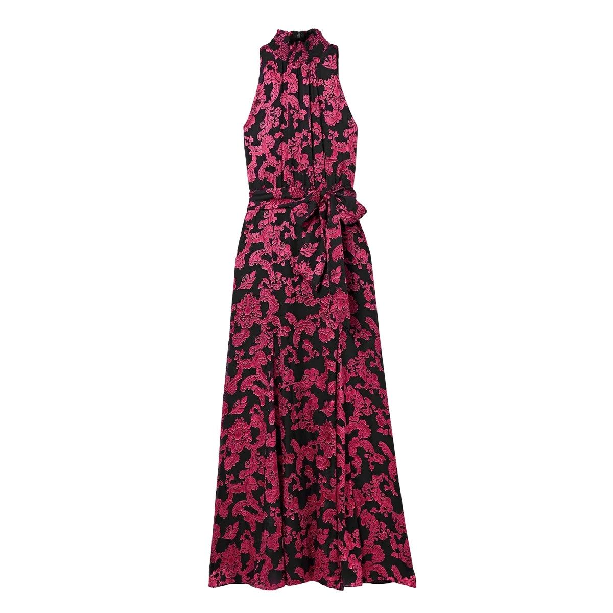 Alice + Olivia Devoré-Chiffon Maxi suknelė