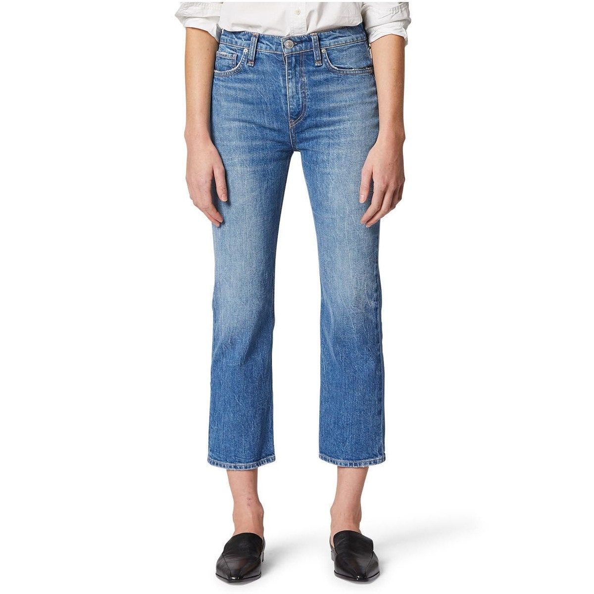 hudson jeans jeans de pierna recta y cintura alta