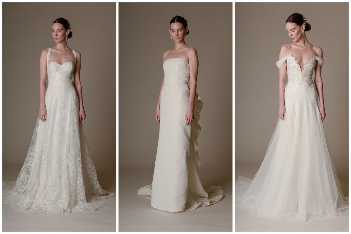 La imagen puede contener Ropa Vestimenta Bata Moda Persona humana Vestido de novia Novia y vestido de novia