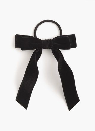 J.Crew črna žametna kravata za lase