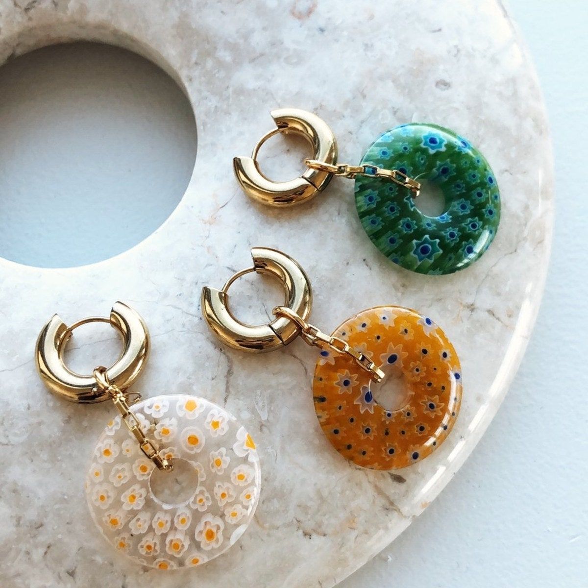 ノッテフローラルドーナツシングルピアス