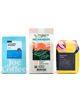 Trio von Kaffeebeuteln