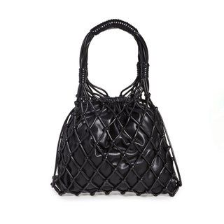 bolso de rejilla negro