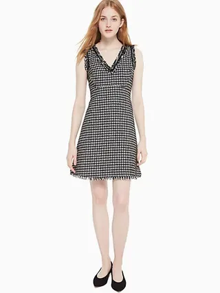 Vestido Kate Spade de pata de gallo