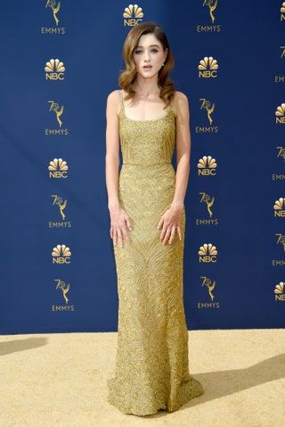 Slika lahko vsebuje Natalia Dyer Human Person Fashion in Premiere
